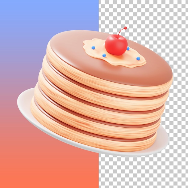 Ilustración de la tarta en 3D