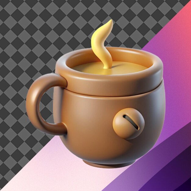 Ilustración de la taza de vapor 3D