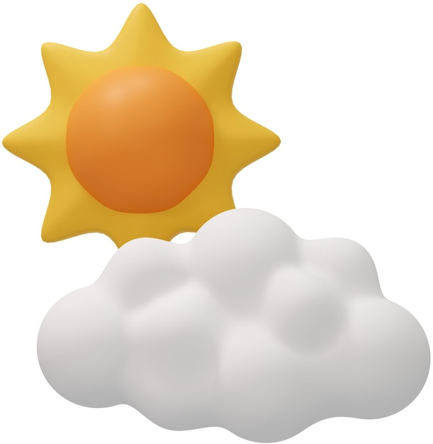 Ilustración del tiempo del sol y las nubes