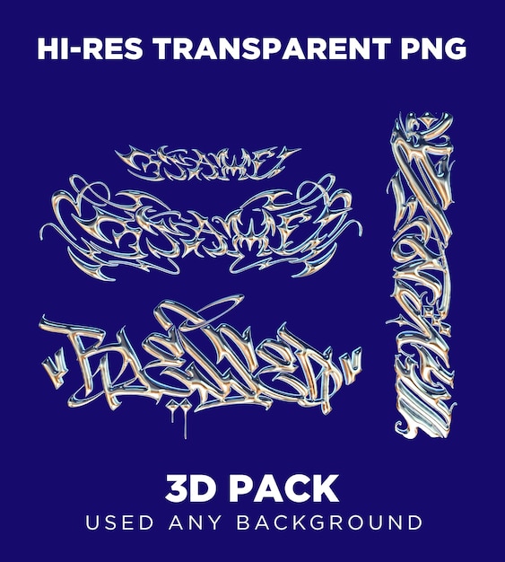 Ilustración tribal 2yk 3d y cartel