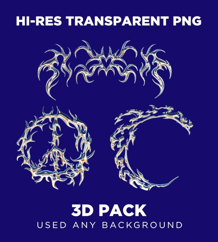 PSD ilustración tribal 2yk 3d y cartel