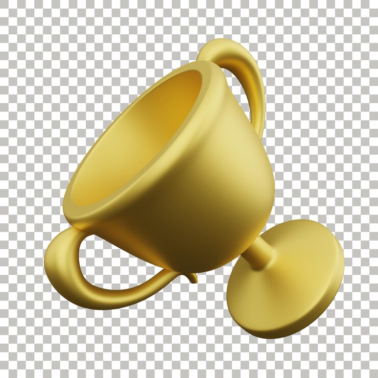 PSD ilustración de trofeo de oro aislado