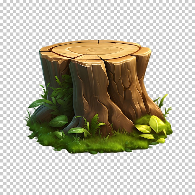 PSD ilustración tronco de árbol textura de madera aislado sobre un fondo transparente