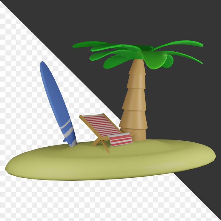PSD ilustración de vacaciones en 3d