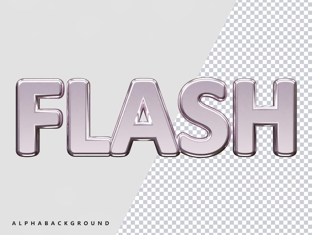 PSD ilustración de vector de efecto de texto flash