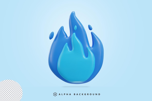 Ilustración de vector de icono de fuego 3d