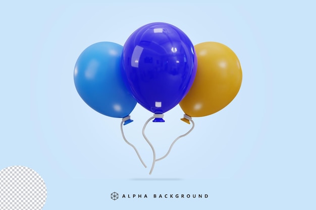 PSD ilustración de vector de icono de globo 3d