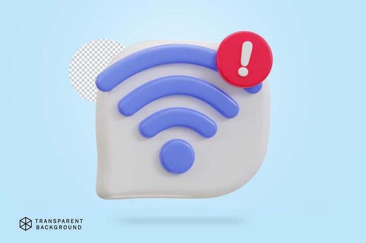 PSD ilustración de vector de icono wifi 3d