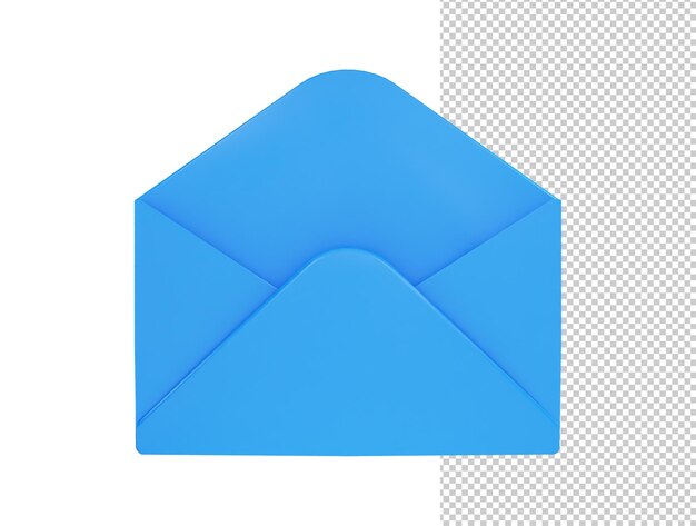 Ilustración de vector de renderizado 3d de icono de sobre