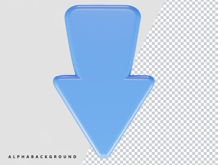 PSD ilustración de vector de representación 3d de icono de flecha