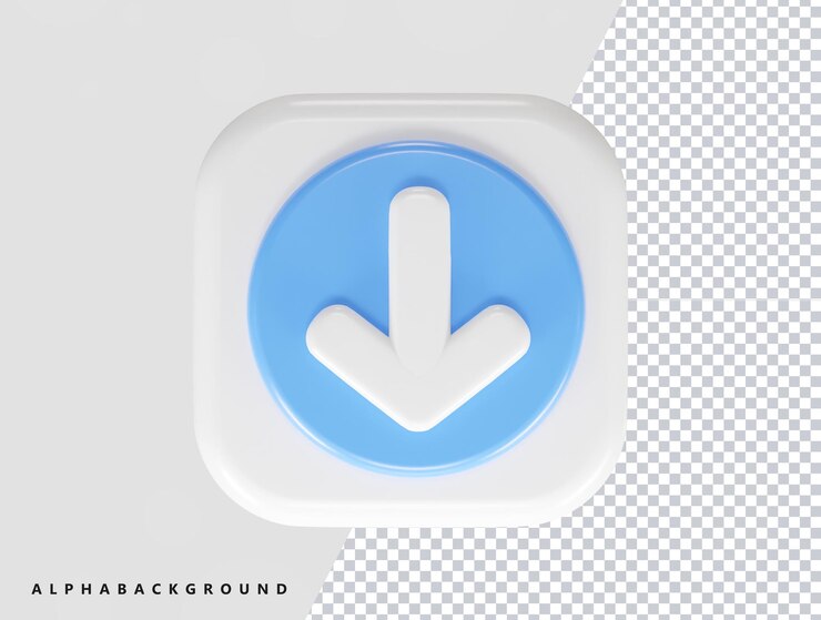 PSD ilustración de vector de representación 3d de icono de flecha