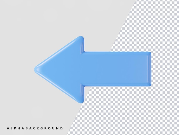 Ilustración de vector de representación 3d de icono de flecha
