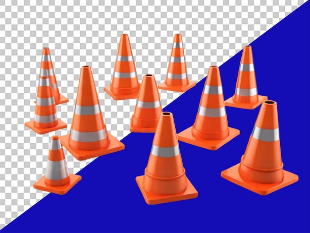 Ilustración vectorial de color del icono del cono de tráfico