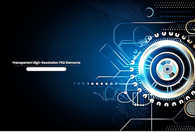 PSD ilustración vectorial del concepto de innovación de la tecnología abstracta futurista