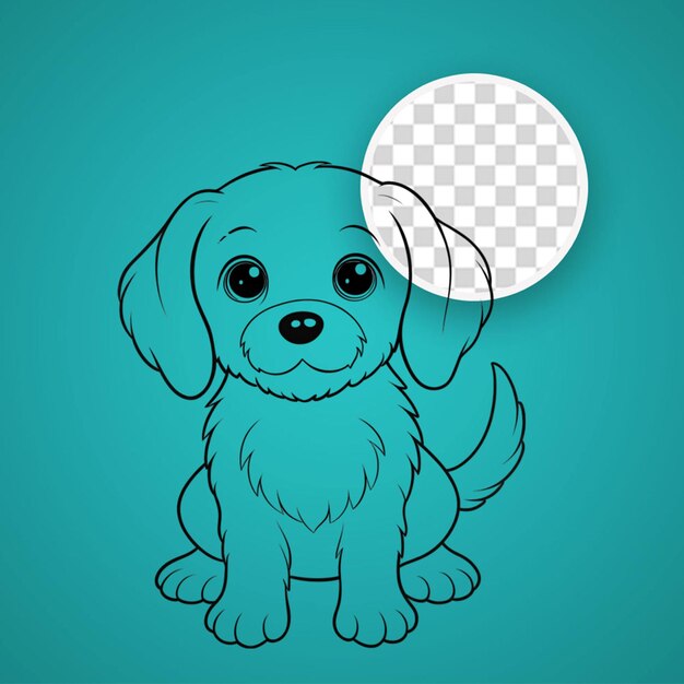 PSD ilustración vectorial dibujada a mano por el perro dachshund