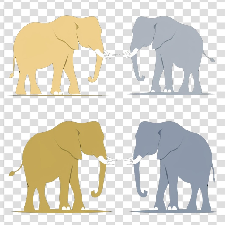 PSD ilustración vectorial del elefante