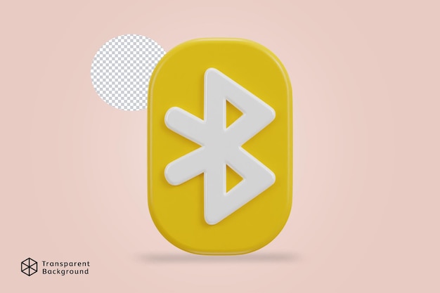 PSD ilustración vectorial del icono bluetooth en 3d