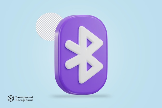 PSD ilustración vectorial del icono bluetooth en 3d