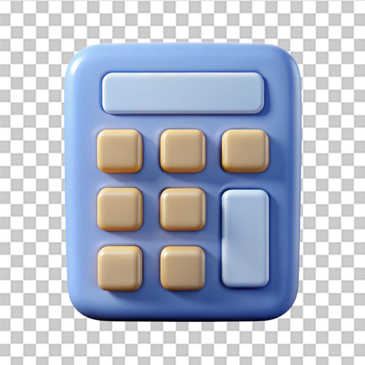 PSD ilustración vectorial del icono de la calculadora en estilo plano aislado en fondo blanco