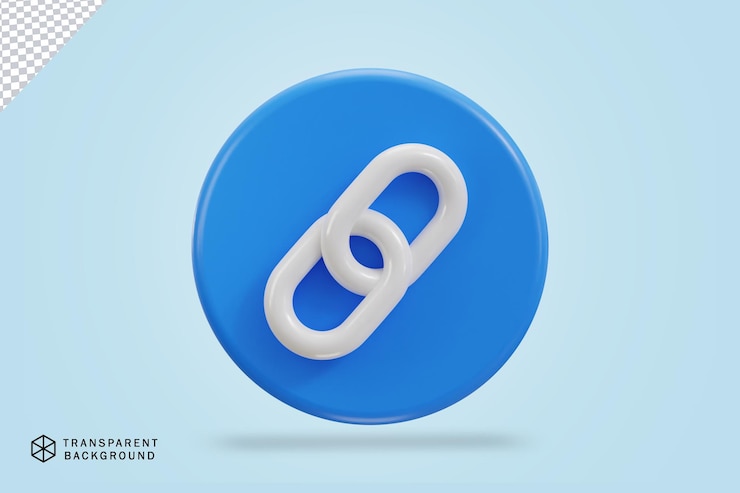 PSD ilustración vectorial del icono de enlace 3d