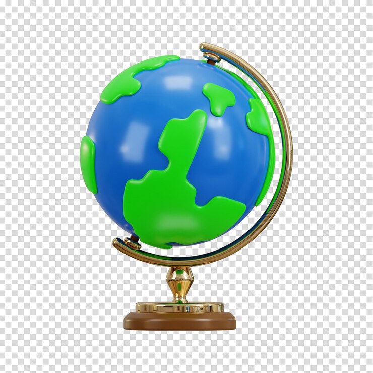 PSD ilustración vectorial del ícono del globo terrestre en 3d