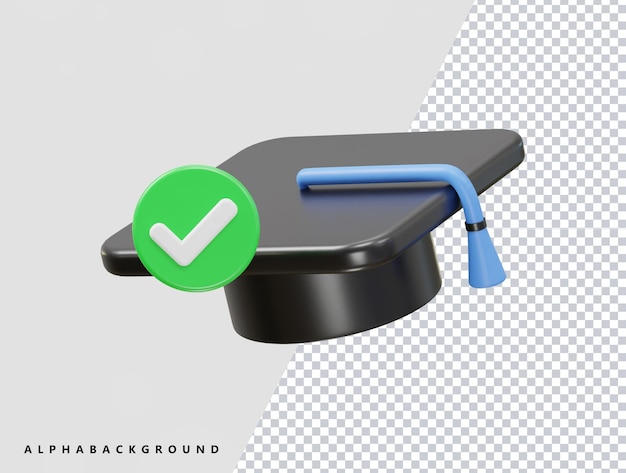 Ilustración vectorial del icono de grado del sombrero de graduación