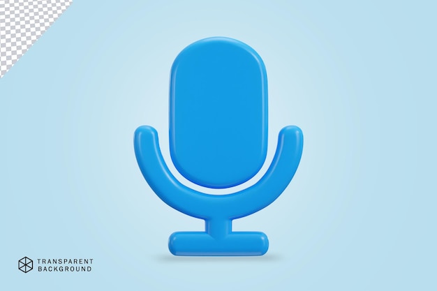 Ilustración vectorial del icono del micrófono de podcast en 3D