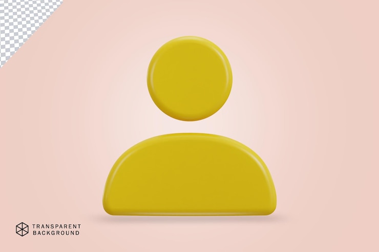 PSD ilustración vectorial del ícono del perfil de usuario en 3d