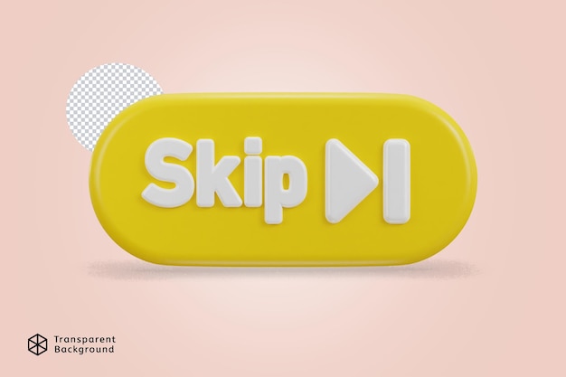 Ilustración vectorial de icono de salto 3D en un fondo aislado