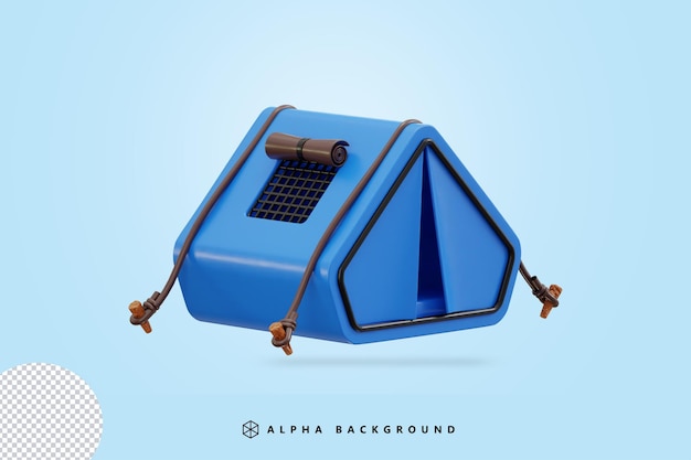 Ilustración vectorial del icono de la tienda de campamento en 3d