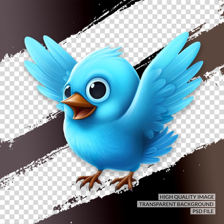 PSD ilustración vectorial de pájaros 3d png clipart trasfondo aislado transparente