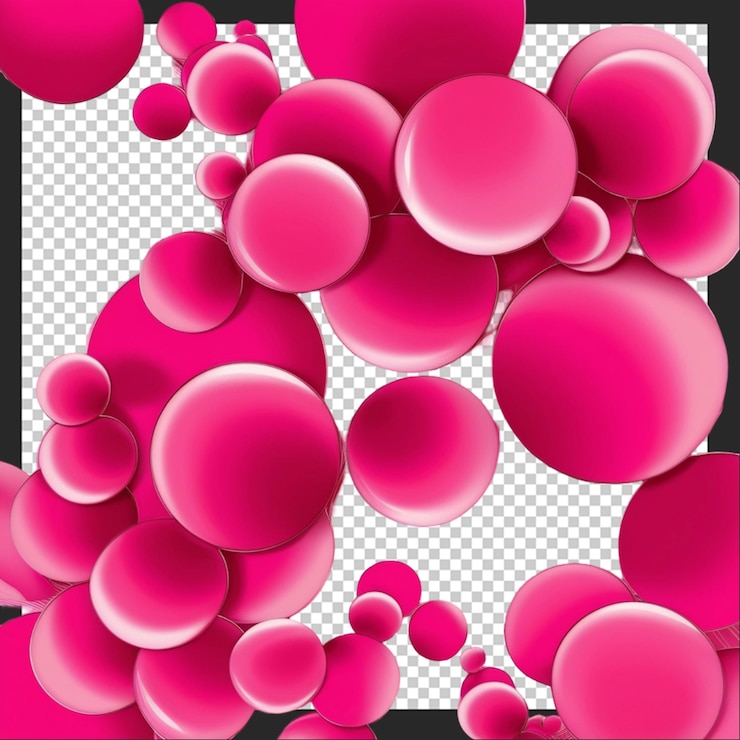 PSD ilustración vectorial de patrón de mancha circular en fondo rosado