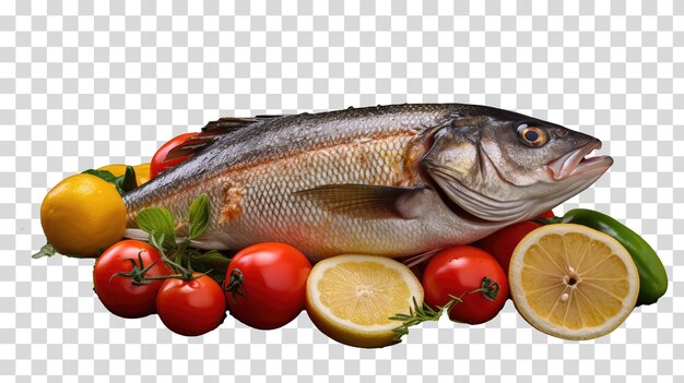 PSD ilustración vectorial de pescado a la parrilla en un fondo transparente