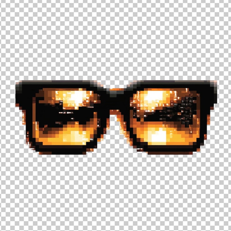 PSD ilustración vectorial de un píxel sobre un fondo transparente