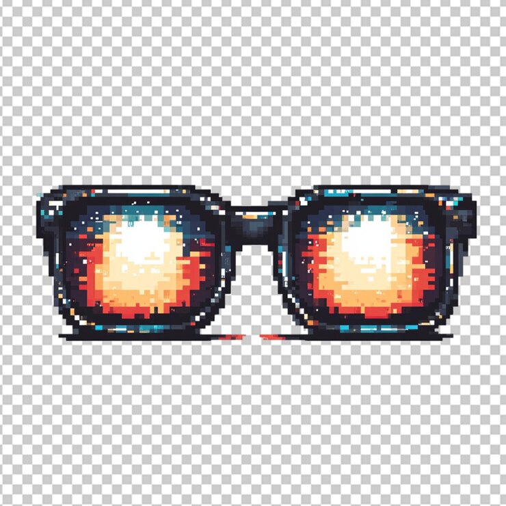 PSD ilustración vectorial de un píxel sobre un fondo transparente