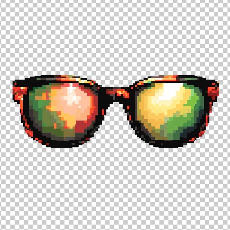 PSD ilustración vectorial de un píxel sobre un fondo transparente