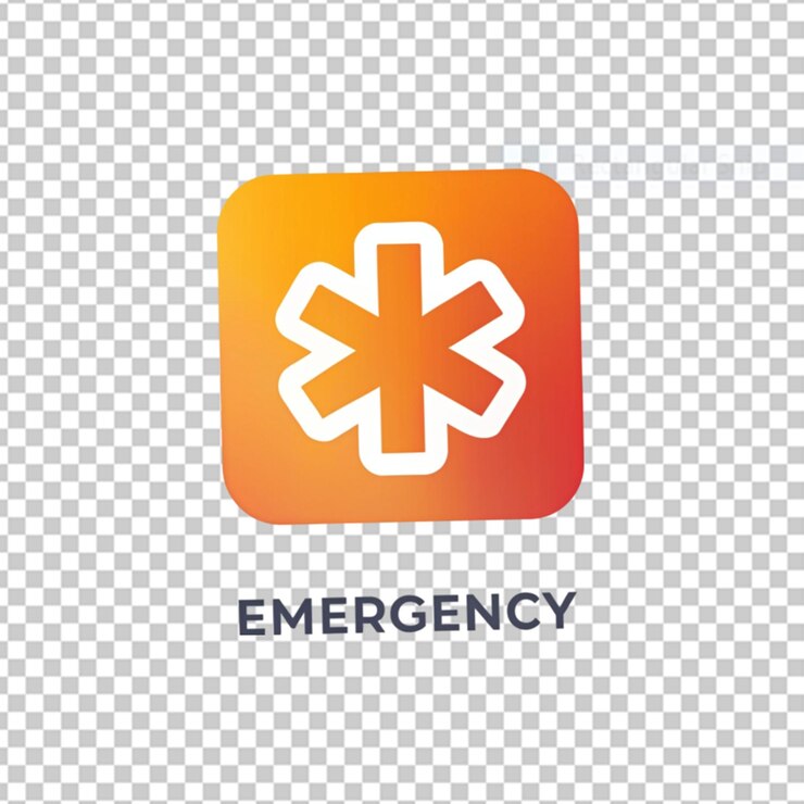 PSD ilustración vectorial del símbolo de emergencia médica vectorial