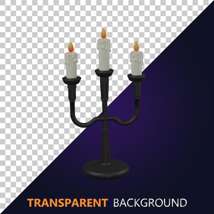 PSD ilustración de vela de renderizado 3d psd