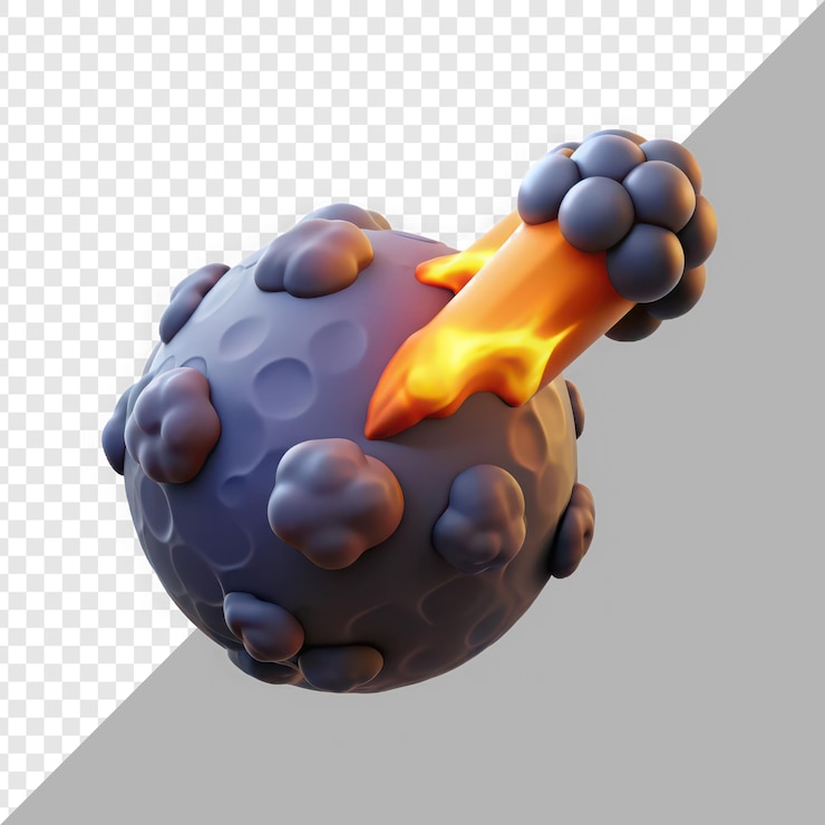 PSD ilustración vibrante en 3d de un virus que ataca una célula inmune con texturas y colores dinámicos