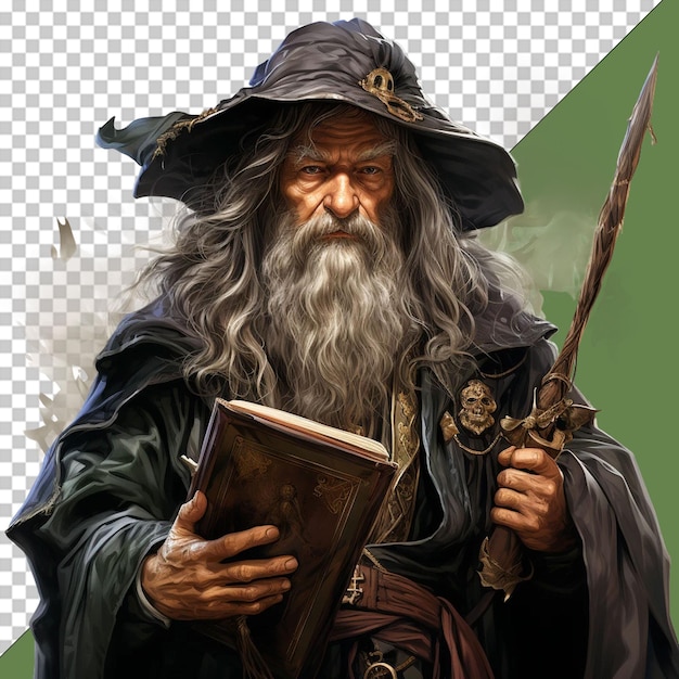 PSD ilustración de wiseman en png