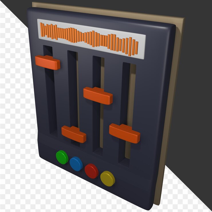 PSD ilustraciones en 3d del kit de dj
