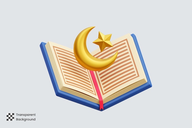 Ilustraciones 3D del libro del Corán
