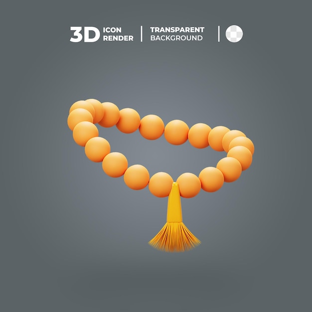 PSD ilustraciones 3d tasbih