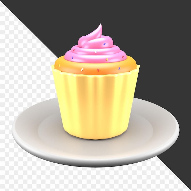 PSD ilustraciones de alimentos en 3d