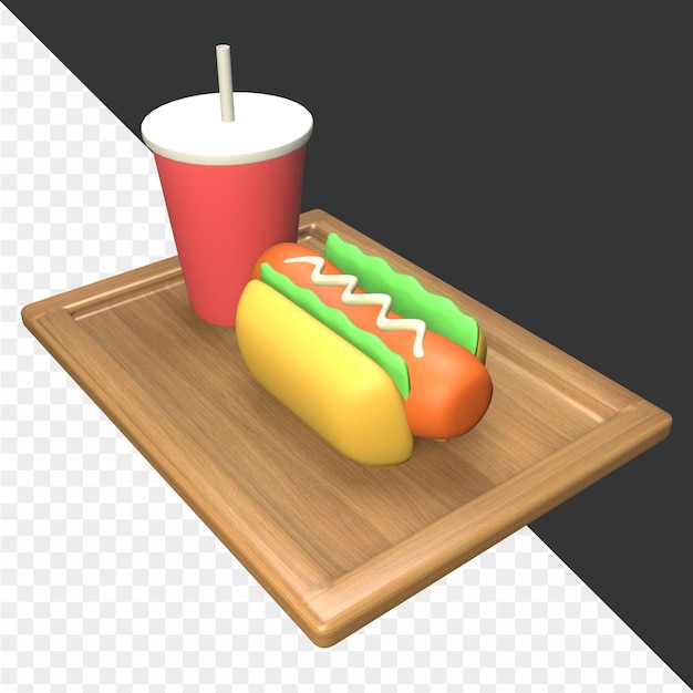 Ilustraciones de alimentos en 3D