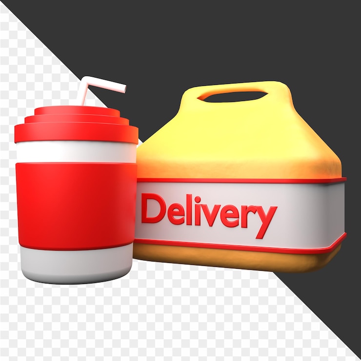 PSD ilustraciones de alimentos en 3d