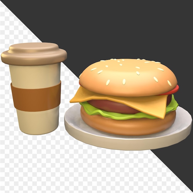 Ilustraciones de alimentos en 3D