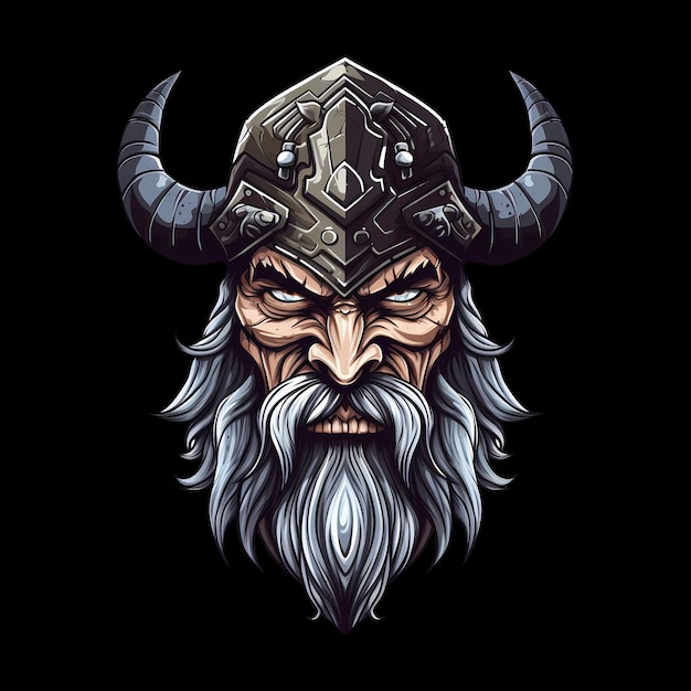 PSD ilustraciones de arte vikingo para pegatinas, camisetas, carteles, etc.