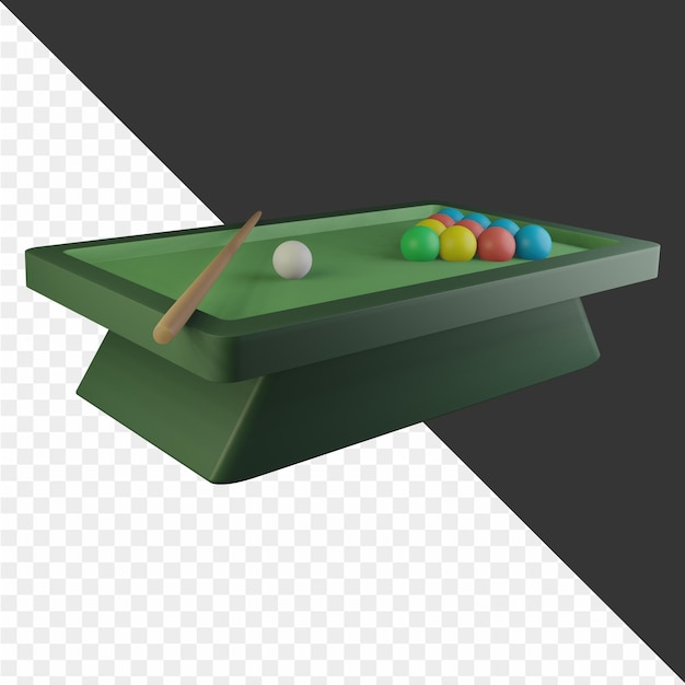 Ilustraciones de billar en 3D