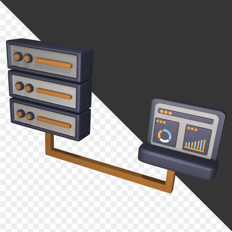 PSD ilustraciones de computación en nube 3d